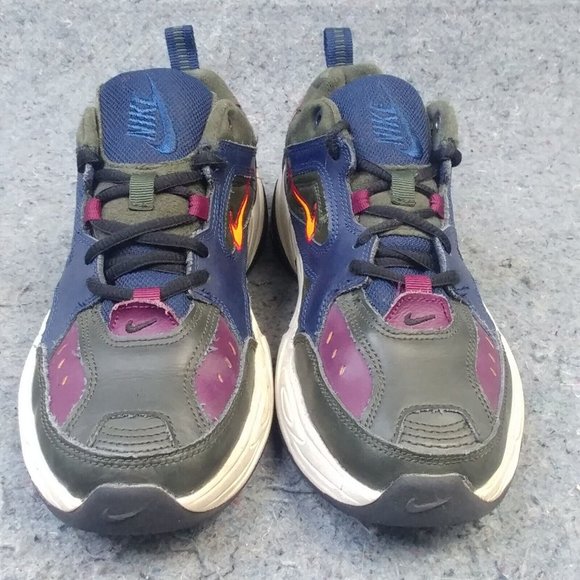 Nike M2K Tekno Mens 7 Shoes Blue Midnight Navy Bordeaux Sequoia AV4789-401 - Picture 4 of 12